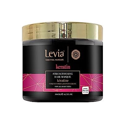 LEVIA Masque fortifiant à la kératine Nourrit, densifie et protège Renforce la fibre interne des cheveux Facilite le lissage Tous les types de cheveux 500 ml LEVIA Masque fortifiant à la kératine Nourrit, densifie et protège Renforce la fibre interne des cheveux Facilite le lissage Tous les types de cheveux 500 ml