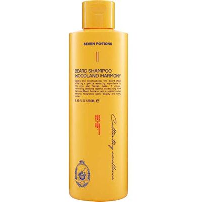 SEVEN POTIONS Beard Shampoo for Men 250ml Natural, Organic, Vegan. Make Your Beard Softer And Cleaner With The Best Beard Wash. Conditions Deeply Reducing Beard Itch (Woodland Harmony, 250ml) SEVEN POTIONS Beard Shampoo for Men 250ml Natural, Organic, Vegan. Make Your Beard Softer And Cleaner With The Best Beard Wash. Conditions Deeply Reducing Beard Itch (Woodland Harmony, 250ml)