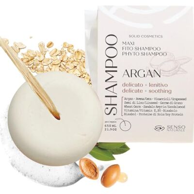 Sensonaturale Senso Naturale Shampoo Solide à l'Huile d'Argan Apaisant et Doux pour Lavages Fréquents pour Cuir Chevelu Sensible 100% Naturel, Biologique, Vegan Sensonaturale Senso Naturale Shampoo Solide à l'Huile d'Argan Apaisant et Doux pour Lavages Fréquents pour Cuir Chevelu Sensible 100% Naturel, Biologique, Vegan