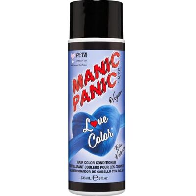 Manic Panic Love Color Blue Valentine sans cruauté, végétalien et vibrant, 236 ml Manic Panic Love Color Blue Valentine sans cruauté, végétalien et vibrant, 236 ml