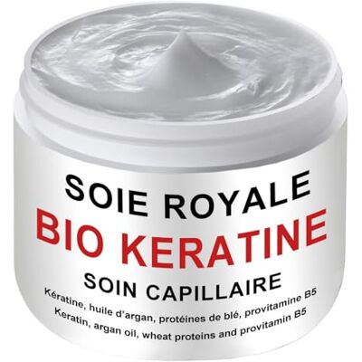 soie royale KERATINE BIO Soin Cheveux 250 ml Masque Bio Naturel Répare, Hydrate, Démêle, Lisse, Tous Types de Cheveux, 1 Sérum, Soie Biologique, Soyeux, 15 ml soie royale KERATINE BIO Soin Cheveux 250 ml Masque Bio Naturel Répare, Hydrate, Démêle, Lisse, Tous Types de Cheveux, 1 Sérum, Soie Biologique, Soyeux, 15 ml