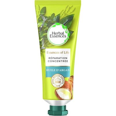 Herbal Essences , masque cheveux réparation concentrée à l’huile d’argan, pour cheveux secs et abîmés, Capillaire, 25 ml Herbal Essences , masque cheveux réparation concentrée à l’huile d’argan, pour cheveux secs et abîmés, Capillaire, 25 ml