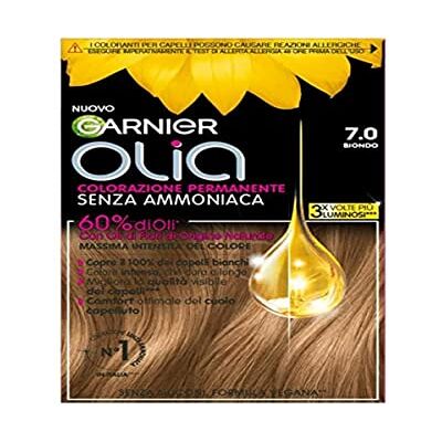 Garnier Olia Teinte Cheveux, Coloration Permanente Sans Ammoniaque, Couvre 100% des Cheveux Blancs, Avec Huiles de Fleur d'Origine Naturelle, Formule Végétalienne, Blonde Garnier Olia Teinte Cheveux, Coloration Permanente Sans Ammoniaque, Couvre 100% des Cheveux Blancs, Avec Huiles de Fleur d'Origine Naturelle, Formule Végétalienne, Blonde