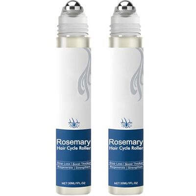 SKZKK Sérum de croissance des cheveux roll-on au romarin, sérum pour cheveux frisés, réduit la chute des cheveux et renforce les follicules pileux pour des cheveux plus épais et plus frais, convient à tous SKZKK Sérum de croissance des cheveux roll-on au romarin, sérum pour cheveux frisés, réduit la chute des cheveux et renforce les follicules pileux pour des cheveux plus épais et plus frais, convient à tous
