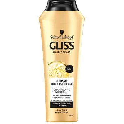 Gliss Schwarzkopf Shampooing Ultimate Huile Précieuse Flacon 250 ml Lot de 2 Gliss Schwarzkopf Shampooing Ultimate Huile Précieuse Flacon 250 ml Lot de 2