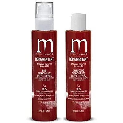 mulato Lot shampooing et soin Sienne Hydrate, nourrit et ravive la couleur de vos cheveux mulato Lot shampooing et soin Sienne Hydrate, nourrit et ravive la couleur de vos cheveux