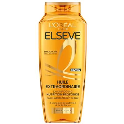 L'Oreal Paris L'Oréal Paris Elseve Huile Extraordinaire Shampooing Nutrition Eclat Huiles Rares de Marula et Camélia 250ml L'Oreal Paris L'Oréal Paris Elseve Huile Extraordinaire Shampooing Nutrition Eclat Huiles Rares de Marula et Camélia 250ml