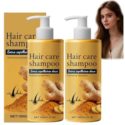 ZLHHRZJX Shampoing Capillaire Au Gingembre, Soin Capillaire Au Gingembre Contre La Chute Des Cheveux Et Les Pellicules, Shampoing à Base De Ginge/mbre Contre La Chute Des Cheveux, ContrôLe Le SéBum (2 PCS) ZLHHRZJX Shampoing Capillaire Au Gingembre, Soin Capillaire Au Gingembre Contre La Chute Des Cheveux Et Les Pellicules, Shampoing à Base De Ginge/mbre Contre La Chute Des Cheveux, ContrôLe Le SéBum (2 PCS)