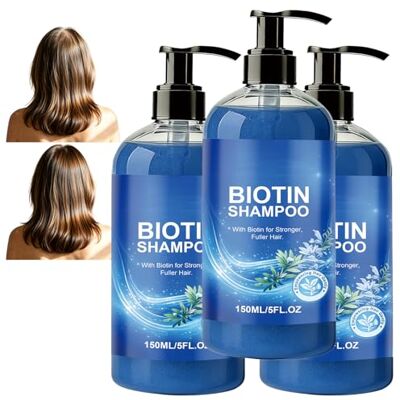 zonihun Shampooing au romarin et à la biotine pour cheveux fins, shampoing volumateur, traitement revitalisant intensif pour cheveux plus épais et plus corpulents, aide à réduire la chute des cheveux (3 zonihun Shampooing au romarin et à la biotine pour cheveux fins, shampoing volumateur, traitement revitalisant intensif pour cheveux plus épais et plus corpulents, aide à réduire la chute des cheveux (3