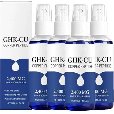 Sgjwyc Ghk-Cu Sérum de croissance des cheveux en spray au peptide de cuivre Ghk-Cu pour femmes et hommes, soin des cheveux pour plus de douceur et de brillance, répare les cheveux secs et abîmés, renforce et Sgjwyc Ghk-Cu Sérum de croissance des cheveux en spray au peptide de cuivre Ghk-Cu pour femmes et hommes, soin des cheveux pour plus de douceur et de brillance, répare les cheveux secs et abîmés, renforce et