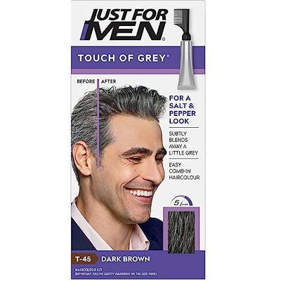 Just for men Touch Of Grey T45 Hair Color Dark Brown Grey 40g Just for men Touch Of Grey T45 Hair Color Dark Brown Grey 40g