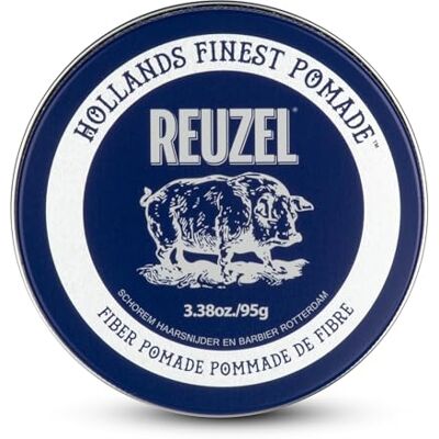 REUZEL Fiber Pomade Strong Hold Low Shine 95g Texturizing and Volumizing for a Fuller Look. Firm, Flexible and Reworkable. Vanilla Mint Scent. REUZEL Fiber Pomade Strong Hold Low Shine 95g Texturizing and Volumizing for a Fuller Look. Firm, Flexible and Reworkable. Vanilla Mint Scent.