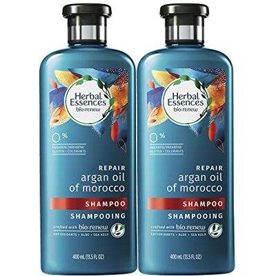 Herbal Essences , BioRenew Shampoing à l'huile d'argan du Maroc, 399,2 ml, lot de 2 Herbal Essences , BioRenew Shampoing à l'huile d'argan du Maroc, 399,2 ml, lot de 2