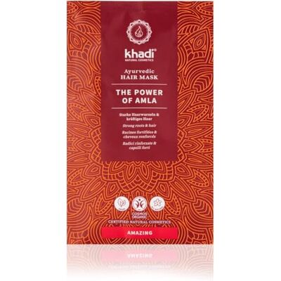 Khadi THE POWER OF AMLA Masque capillaire Ayurvédique Volume intense, racines renforcées et nouvelle vitalité 100% naturel, vegan 50 g Khadi THE POWER OF AMLA Masque capillaire Ayurvédique Volume intense, racines renforcées et nouvelle vitalité 100% naturel, vegan 50 g