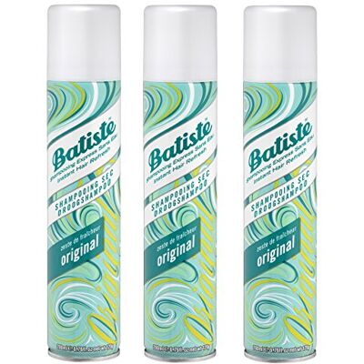 Batiste Shampooing Sec Original Sans rinçage 200 ml Lot de 3 Batiste Shampooing Sec Original Sans rinçage 200 ml Lot de 3