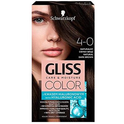 Schwarzkopf Permanent Hair Color Gliss Color Shade: 4-0 Pøirozený Tmavìdý Schwarzkopf Permanent Hair Color Gliss Color Shade: 4-0 Pøirozený Tmavìdý