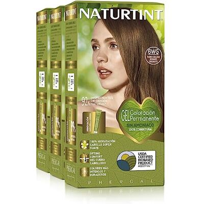 Naturtint Biobased Coloration sans ammoniaque Couverture à 100% des cheveux blancs Ingrédients végétaux Couleur naturelle et durable 6WG Blond Foncé Doré Radieux Lot de 3… Naturtint Biobased Coloration sans ammoniaque Couverture à 100% des cheveux blancs Ingrédients végétaux Couleur naturelle et durable 6WG Blond Foncé Doré Radieux Lot de 3…