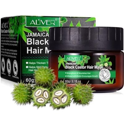 P-Beauty Cosmetic Accessories P-Beauty Ricin Black Castor Masque capillaire 1 x 60 g – Cure intense pour cheveux secs, crépus et colorés, favorise la croissance et l'humidité des cheveux – Huile de ricin bio végétalien – Soin P-Beauty Cosmetic Accessories P-Beauty Ricin Black Castor Masque capillaire 1 x 60 g – Cure intense pour cheveux secs, crépus et colorés, favorise la croissance et l'humidité des cheveux – Huile de ricin bio végétalien – Soin