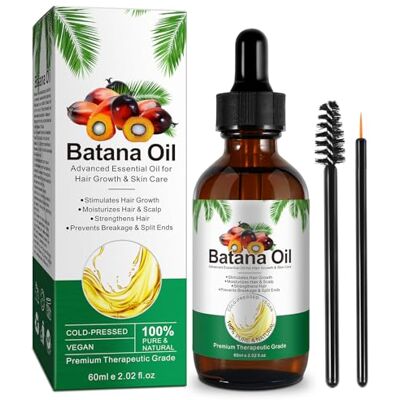 XAYGHE Batana Oil 60 ml Huile de Batana bio pour la croissance des cheveux, sourcils et cils, huile capillaire hydrate les cheveux et le cuir chevelu, prévient la casse et les pointes fourchues XAYGHE Batana Oil 60 ml Huile de Batana bio pour la croissance des cheveux, sourcils et cils, huile capillaire hydrate les cheveux et le cuir chevelu, prévient la casse et les pointes fourchues