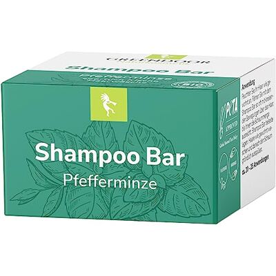 GREENDOOR Shampoing bio à la menthe poivrée 75 g pour cheveux normaux/gras, cosmétique naturel doux et solide, sans silicone, pour homme et femme, soin naturel des cheveux GREENDOOR Shampoing bio à la menthe poivrée 75 g pour cheveux normaux/gras, cosmétique naturel doux et solide, sans silicone, pour homme et femme, soin naturel des cheveux