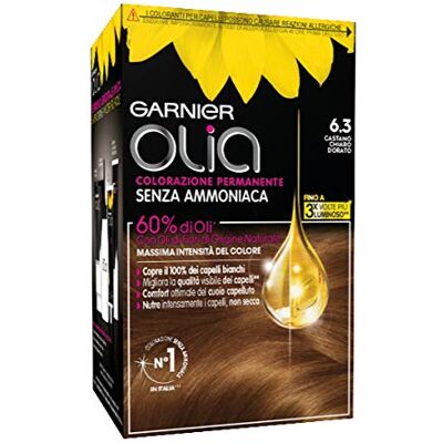 Garnier Coloration permanente sans ammoniaque Olia doré marron clair N.6.3 Garnier Coloration permanente sans ammoniaque Olia doré marron clair N.6.3