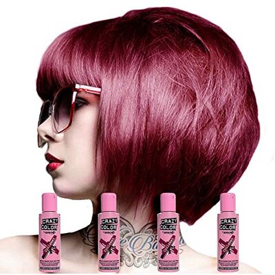 Crazy Color Cyclamen No.41 Boîte de 4 colorations semi-permanentes pour cheveux 100 ml Crazy Color Cyclamen No.41 Boîte de 4 colorations semi-permanentes pour cheveux 100 ml