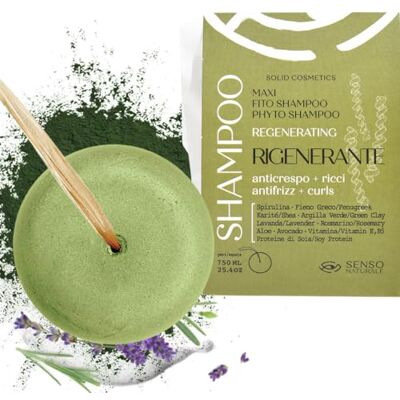 Sensonaturale Senso Naturale Shampoing Solide Régénérant Anti-Frisottis pour Cheveux Bouclés avec Spiruline, Fenugrec, Argile Verte, Naturel, Bio, Vegan et Écologique, pH 4,5-5,5 Sensonaturale Senso Naturale Shampoing Solide Régénérant Anti-Frisottis pour Cheveux Bouclés avec Spiruline, Fenugrec, Argile Verte, Naturel, Bio, Vegan et Écologique, pH 4,5-5,5