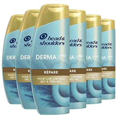 Head & Shoulders Dermaxpro Répare Shampoing Antipelliculaire, Pour Cuir Chevelu Secs à Très Sec, Lot de 6x225 ml Head & Shoulders Dermaxpro Répare Shampoing Antipelliculaire, Pour Cuir Chevelu Secs à Très Sec, Lot de 6x225 ml