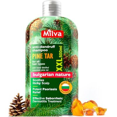 Milva Shampoing Dermatite Séborrhéique Goudron de Pin 500ml Natural Shampoing Psoriasis Cuir Chevelu Traitement Irrité Anti Démangeaisons, Shampooing Antipelliculaire Shampoing Antipelliculaire Milva Shampoing Dermatite Séborrhéique Goudron de Pin 500ml Natural Shampoing Psoriasis Cuir Chevelu Traitement Irrité Anti Démangeaisons, Shampooing Antipelliculaire Shampoing Antipelliculaire