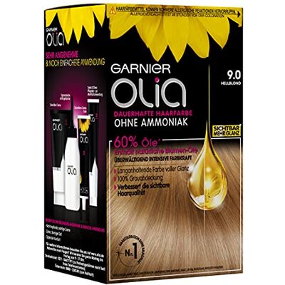 Garnier Olia Coloration pour cheveux, contient 60% d’huiles de fleurs pour des couleurs intenses Sans Ammoniaque 3 x 1 pièce Garnier Olia Coloration pour cheveux, contient 60% d’huiles de fleurs pour des couleurs intenses Sans Ammoniaque 3 x 1 pièce