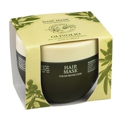 Olivolio Masque capillaire avec 93 % d'ingrédients naturels et 100 % d'huile d'olive biologique et pour cheveux colorés et protection de la couleur 250 ml Olivolio Masque capillaire avec 93 % d'ingrédients naturels et 100 % d'huile d'olive biologique et pour cheveux colorés et protection de la couleur 250 ml