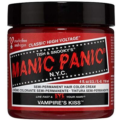 Manic Panic Vampire's Kiss Classic Creme, Vegan, Cruelty Free, Red Semi Permanent Hair Dye 118ml Manic Panic Vampire's Kiss Classic Creme, Vegan, Cruelty Free, Red Semi Permanent Hair Dye 118ml
