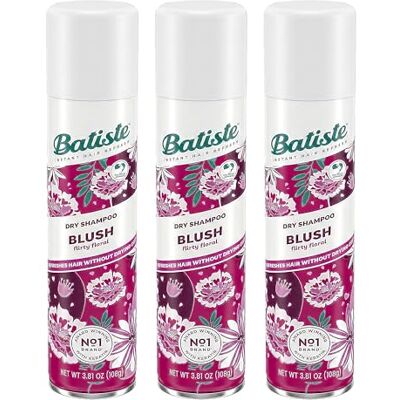 Batiste Shampoing sec au parfum blush floral et coquin, sans rinçage pour rafraîchir les cheveux entre les lavages Lot de 6 x 200 ml Batiste Shampoing sec au parfum blush floral et coquin, sans rinçage pour rafraîchir les cheveux entre les lavages Lot de 6 x 200 ml