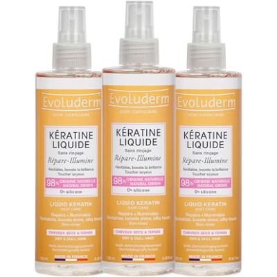 Evoluderm Kératine Liquide 250 ml 98% d'Origine Naturelle Fabrication Française (3 x 250 ml) Evoluderm Kératine Liquide 250 ml 98% d'Origine Naturelle Fabrication Française (3 x 250 ml)