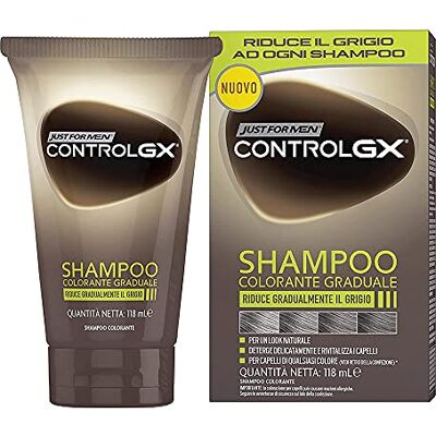 Just for men Only for Men Control GX Shampooing pour homme, 147 ml, réduit les gris, 1 Just for men Only for Men Control GX Shampooing pour homme, 147 ml, réduit les gris, 1