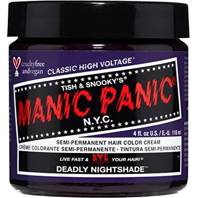 Manic Panic Teinture capillaire semi-permanente Sunshine Classic Crème, Vegan, Cruelty Free, Yellow, 118 ml Manic Panic Teinture capillaire semi-permanente Sunshine Classic Crème, Vegan, Cruelty Free, Yellow, 118 ml