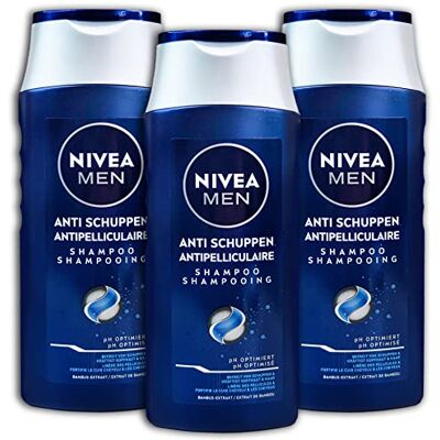NIVEA Lot de 3 shampooings anti-pellicules, 3 x 250 ml NIVEA Lot de 3 shampooings anti-pellicules, 3 x 250 ml