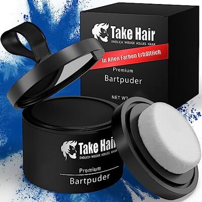 Take Hair ENDLICH WIEDER VOLLES HAAR Take Hair Coloration pour barbe 100 % imperméable, 4 g de poudre épaississante et couvrante pour une barbe plus complète Take Hair ENDLICH WIEDER VOLLES HAAR Take Hair Coloration pour barbe 100 % imperméable, 4 g de poudre épaississante et couvrante pour une barbe plus complète