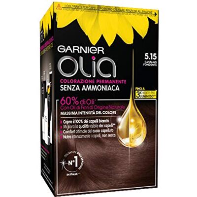 Garnier Coloration permanente et décoloration de Olia 5.15 châtaignier foncé Garnier Coloration permanente et décoloration de Olia 5.15 châtaignier foncé