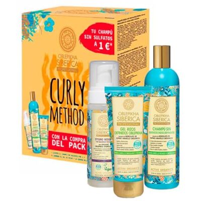 Natura Siberica SET CURLY OBLEPIKHA: CHAMPÚ SIN SULFATOS 400 ML + GEL DE RIZOS 200 ML + ESPUMA MOLDEADORA 170 ML Natura Siberica SET CURLY OBLEPIKHA: CHAMPÚ SIN SULFATOS 400 ML + GEL DE RIZOS 200 ML + ESPUMA MOLDEADORA 170 ML