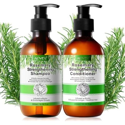 P-Beauty Cosmetic Accessories P-Beauty Kit de soins capillaires au romarin – Shampoing 300 ml & après-shampoing 300 ml – Pour la croissance des cheveux et le cuir chevelu Shampooing fortifiant, après-shampoing doux pour cheveux P-Beauty Cosmetic Accessories P-Beauty Kit de soins capillaires au romarin – Shampoing 300 ml & après-shampoing 300 ml – Pour la croissance des cheveux et le cuir chevelu Shampooing fortifiant, après-shampoing doux pour cheveux