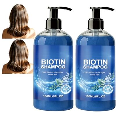 zonihun Shampooing au romarin et à la biotine pour cheveux fins, shampoing volumateur, traitement revitalisant intensif pour cheveux plus épais et plus corpulents, aide à réduire la chute des cheveux (2 zonihun Shampooing au romarin et à la biotine pour cheveux fins, shampoing volumateur, traitement revitalisant intensif pour cheveux plus épais et plus corpulents, aide à réduire la chute des cheveux (2