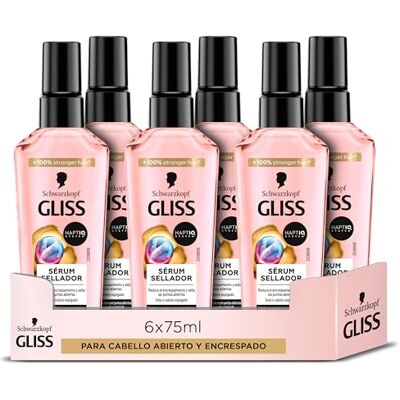 Gliss Sérum Scellant pour cheveux ouverts et frisottis Split Hair Miracle 6 pièces de 75 ml (450 ml) Gamme Scellante Gliss Sérum Scellant pour cheveux ouverts et frisottis Split Hair Miracle 6 pièces de 75 ml (450 ml) Gamme Scellante