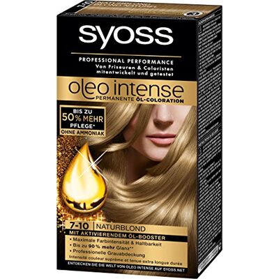 Syoss Oleo Intense Coloration 7-10 Blond naturel, lot de 3 (3 x 115 ml) Syoss Oleo Intense Coloration 7-10 Blond naturel, lot de 3 (3 x 115 ml)