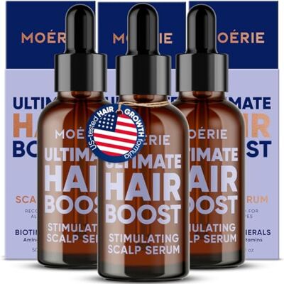 Moerie Sérum ultime de croissance des cheveux pour la repousse et l'épaississement naturels des cheveux Traitement anti-effilement et perte de cheveux pour femme Produits de croissance rapide des Moerie Sérum ultime de croissance des cheveux pour la repousse et l'épaississement naturels des cheveux Traitement anti-effilement et perte de cheveux pour femme Produits de croissance rapide des