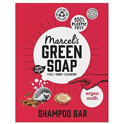 Marcel's Green Soap Shampooing Bar Argan & Oudh Formule sans microplastique Végétalien -90g Marcel's Green Soap Shampooing Bar Argan & Oudh Formule sans microplastique Végétalien -90g