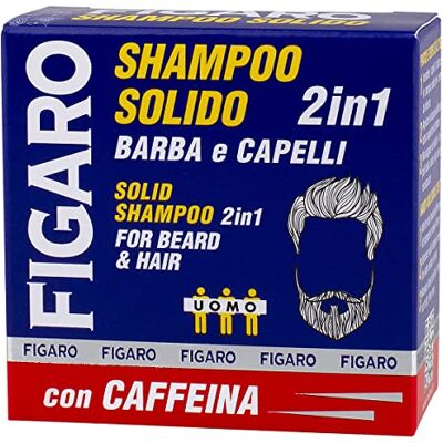 Milmil FIGARO Shampoo Solide Homme Shampoing Homme 2 en 1 Pour Barbe et Cheveux Avec Caféina 70 g Milmil FIGARO Shampoo Solide Homme Shampoing Homme 2 en 1 Pour Barbe et Cheveux Avec Caféina 70 g