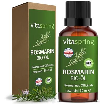 vitaspring Huile de romarin pour cheveux bio 100 % naturelle Huile capillaire pour soins capillaires et anti-chute Huile de romarin hautement dosée pour la croissance et le traitement de la vitaspring Huile de romarin pour cheveux bio 100 % naturelle Huile capillaire pour soins capillaires et anti-chute Huile de romarin hautement dosée pour la croissance et le traitement de la