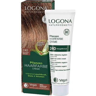 LOGONA Naturkosmetik Coloration végétale pour cheveux foncés, crème colorante pour cheveux foncés 240 marron nougat, marron naturel avec henné, crème colorante pour cheveux foncés LOGONA Naturkosmetik Coloration végétale pour cheveux foncés, crème colorante pour cheveux foncés 240 marron nougat, marron naturel avec henné, crème colorante pour cheveux foncés