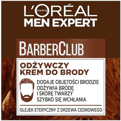 L'ORÉAL Paris Men Expert Barber Club Crème Mentonnière Rafraîchissante Ajouter du Volume Nutrition Absorption Rapide 50 ml L'ORÉAL Paris Men Expert Barber Club Crème Mentonnière Rafraîchissante Ajouter du Volume Nutrition Absorption Rapide 50 ml